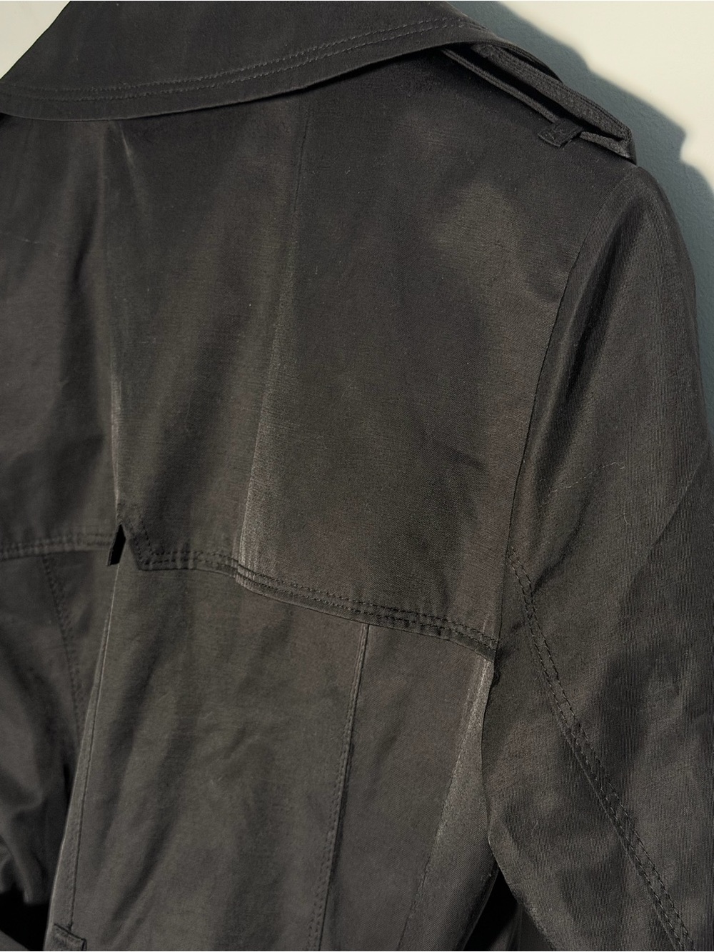London Fog Classic Black Trench Coat Small - Picture 11 of 13